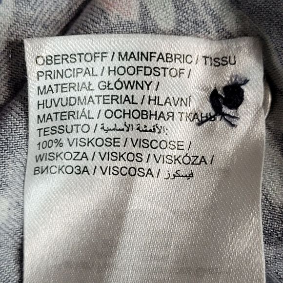 Ulla Popken Navy Floral Paisley Print Roll-Tab Sleeve Viscose Popover Blouse - Picture 12 of 14